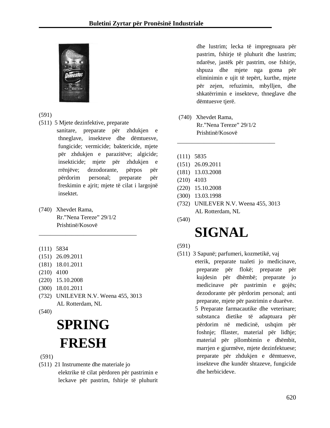 Faqja 620 e buletinit