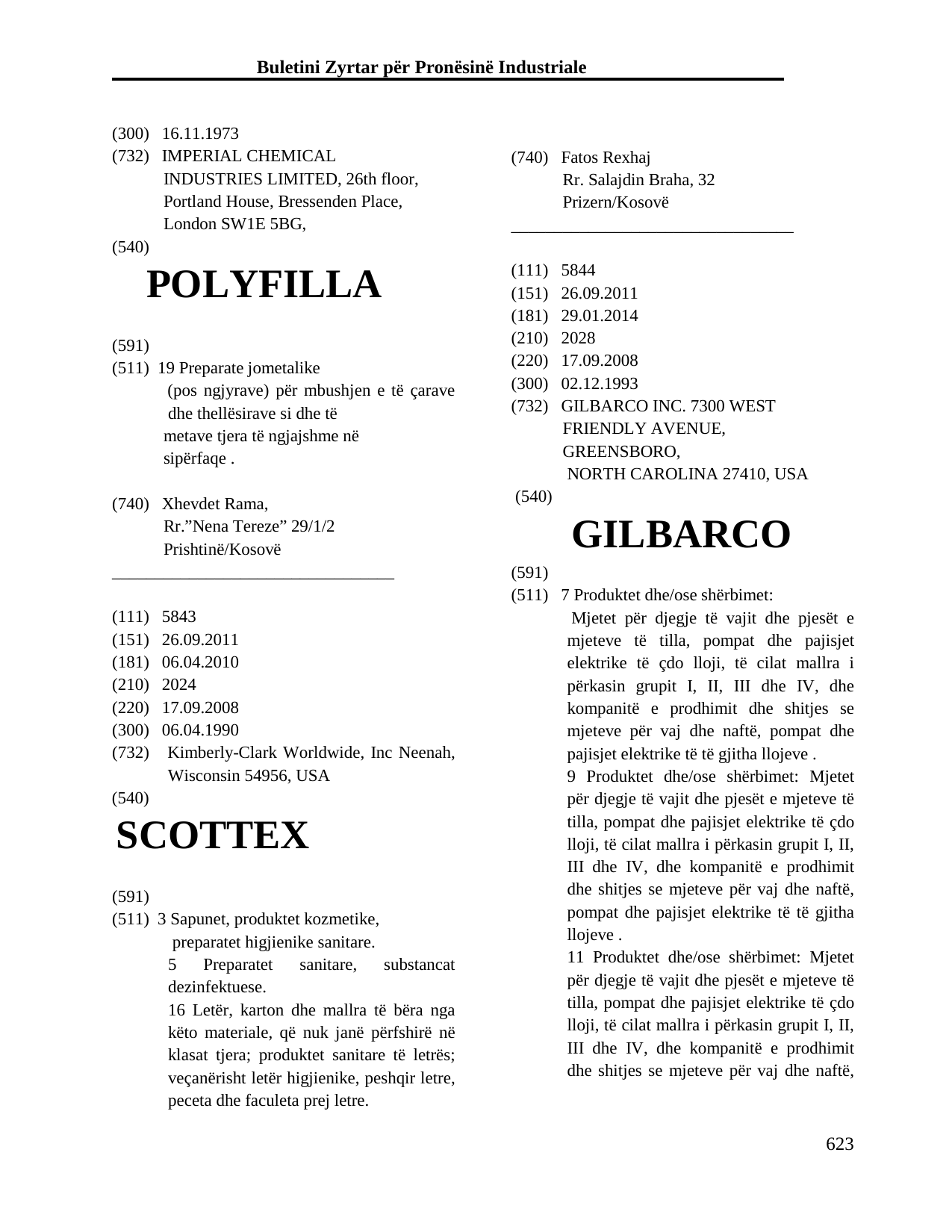 Faqja 623 e buletinit