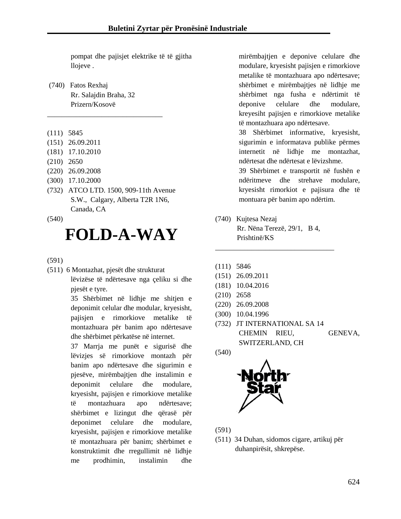 Faqja 624 e buletinit