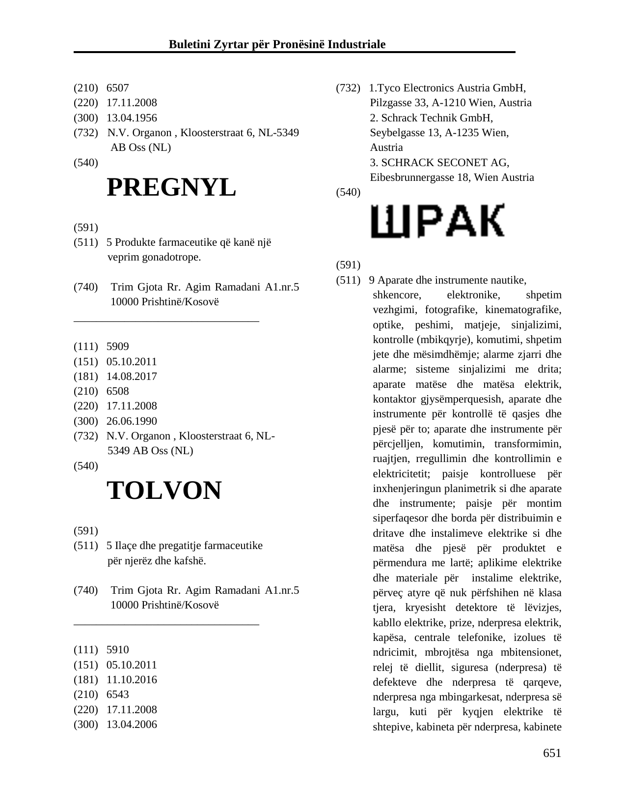 Faqja 651 e buletinit