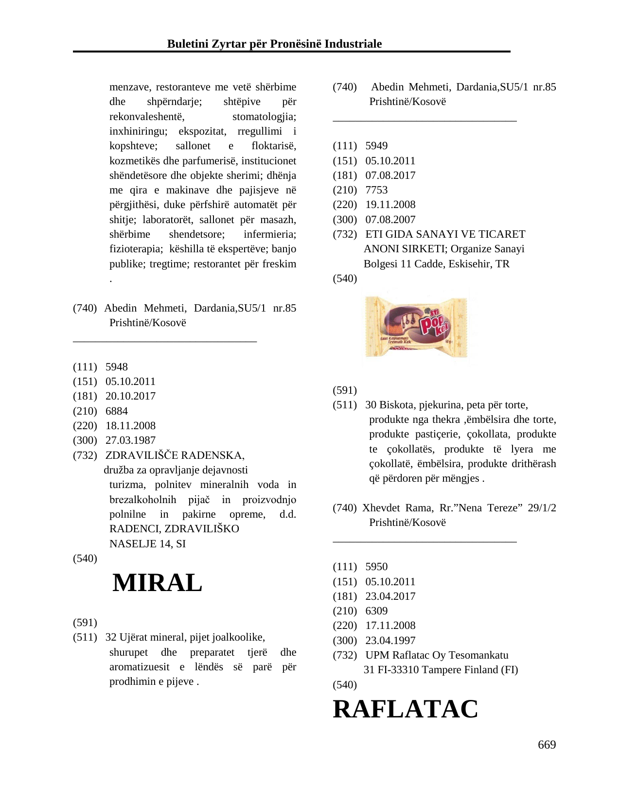 Faqja 669 e buletinit