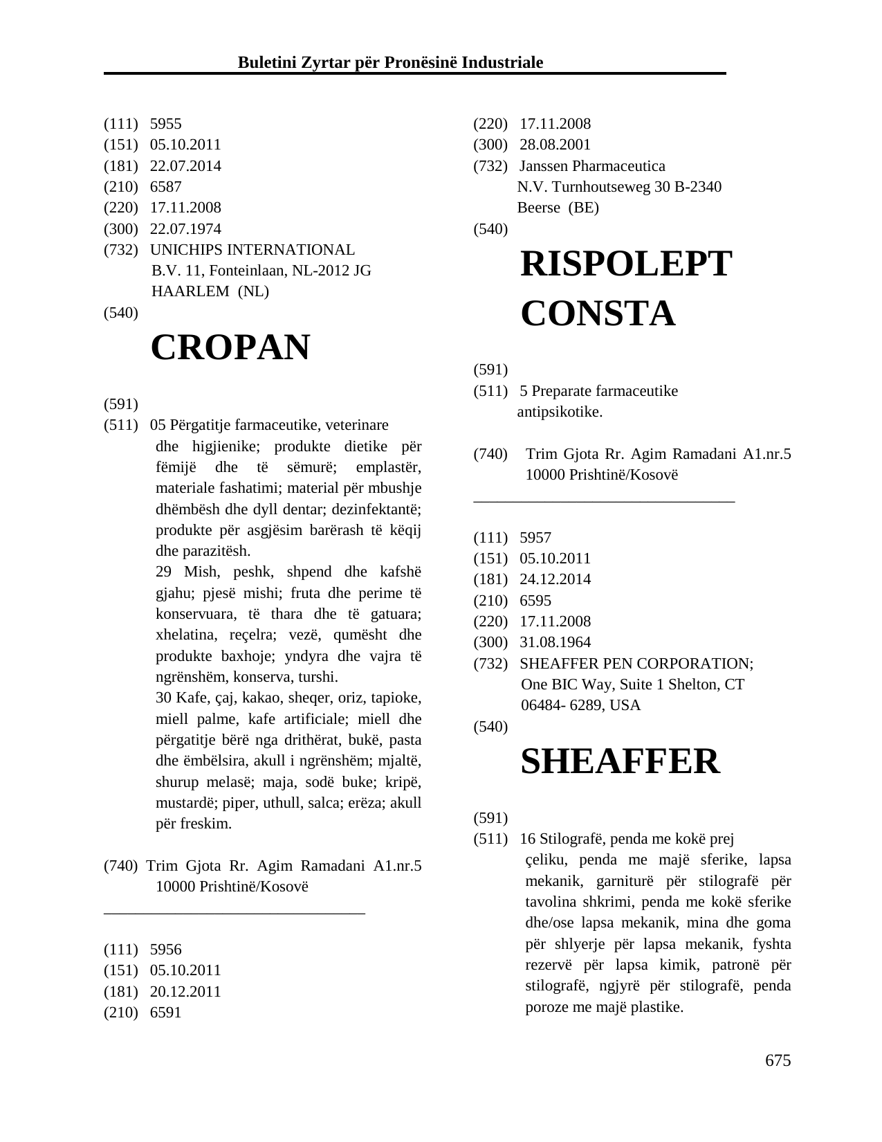 Faqja 675 e buletinit
