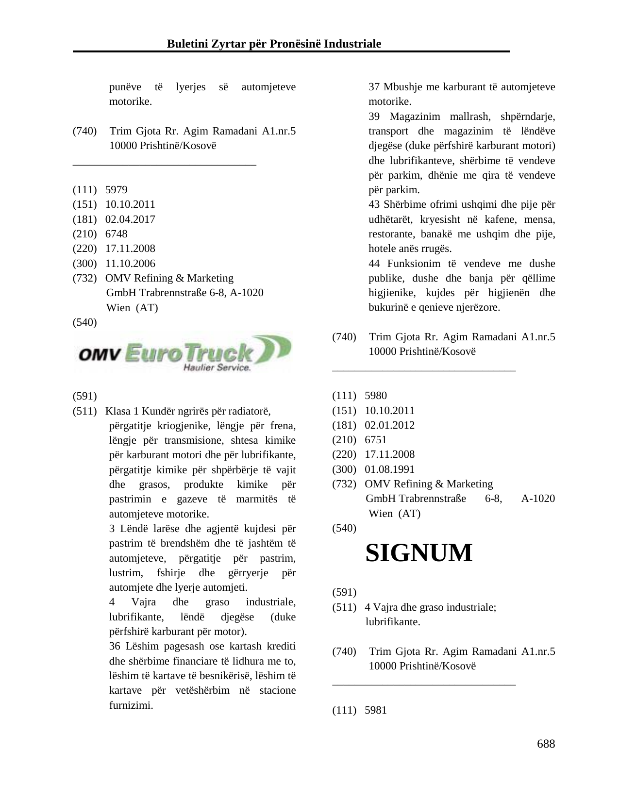 Faqja 688 e buletinit