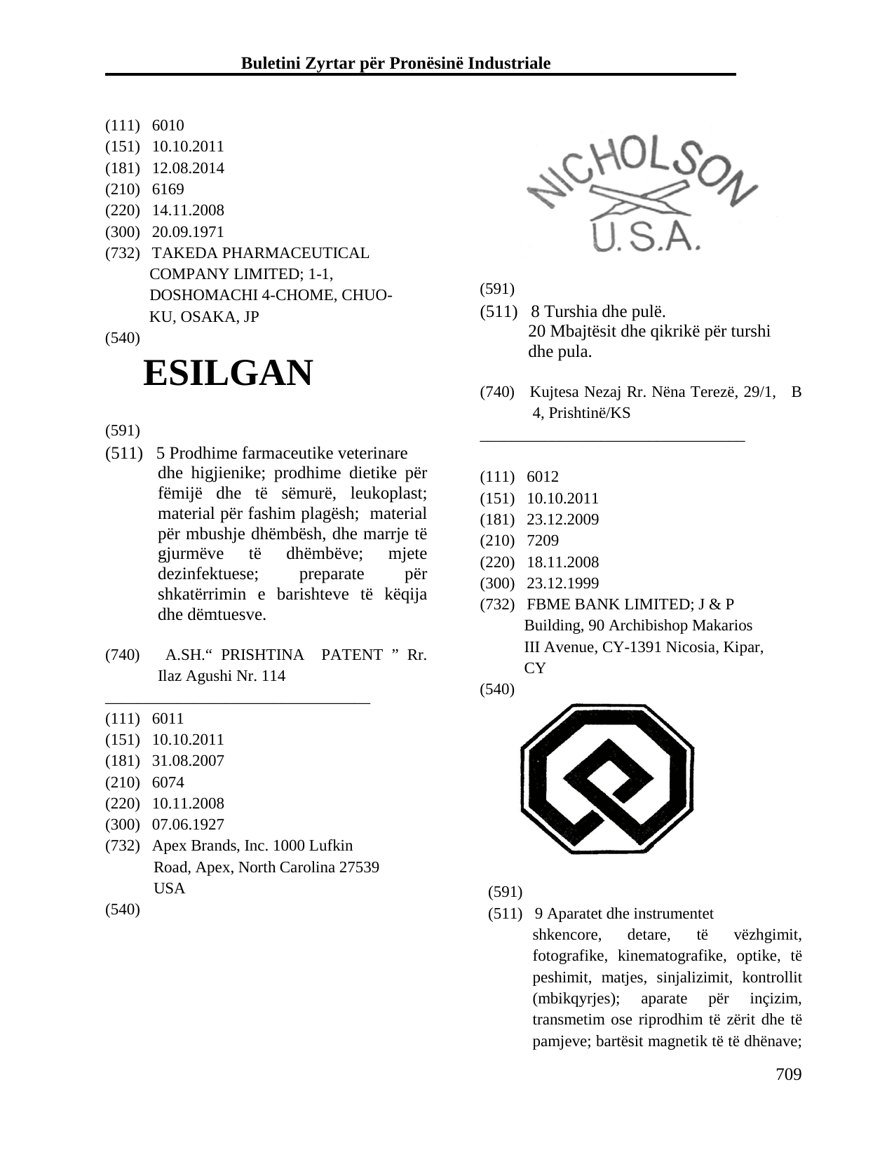 Faqja 709 e buletinit