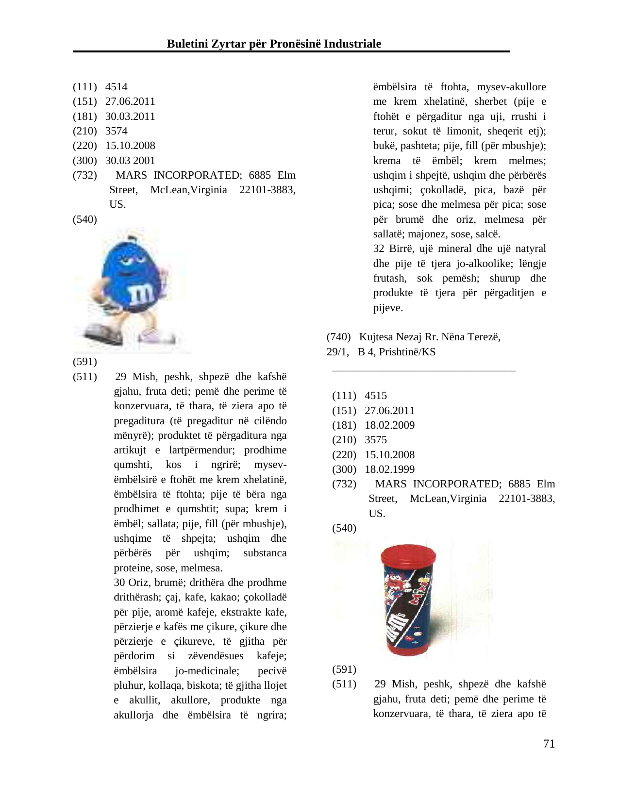 Faqja 71 e buletinit