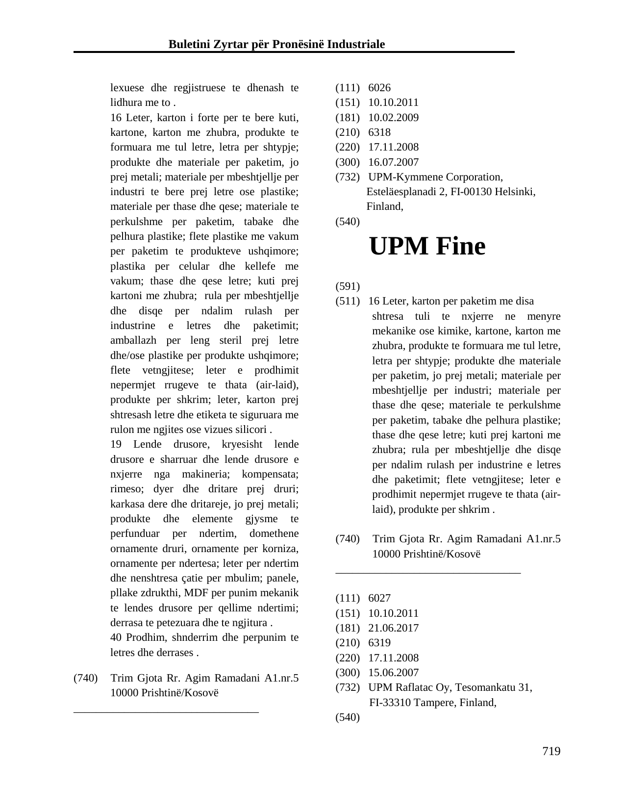 Faqja 719 e buletinit