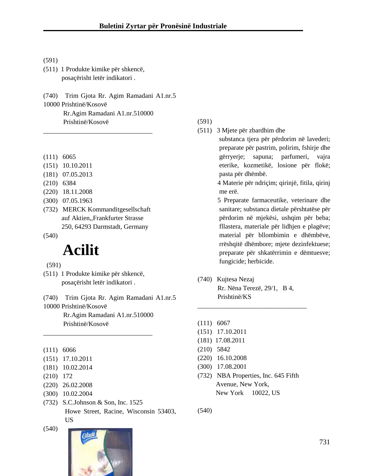 Faqja 731 e buletinit
