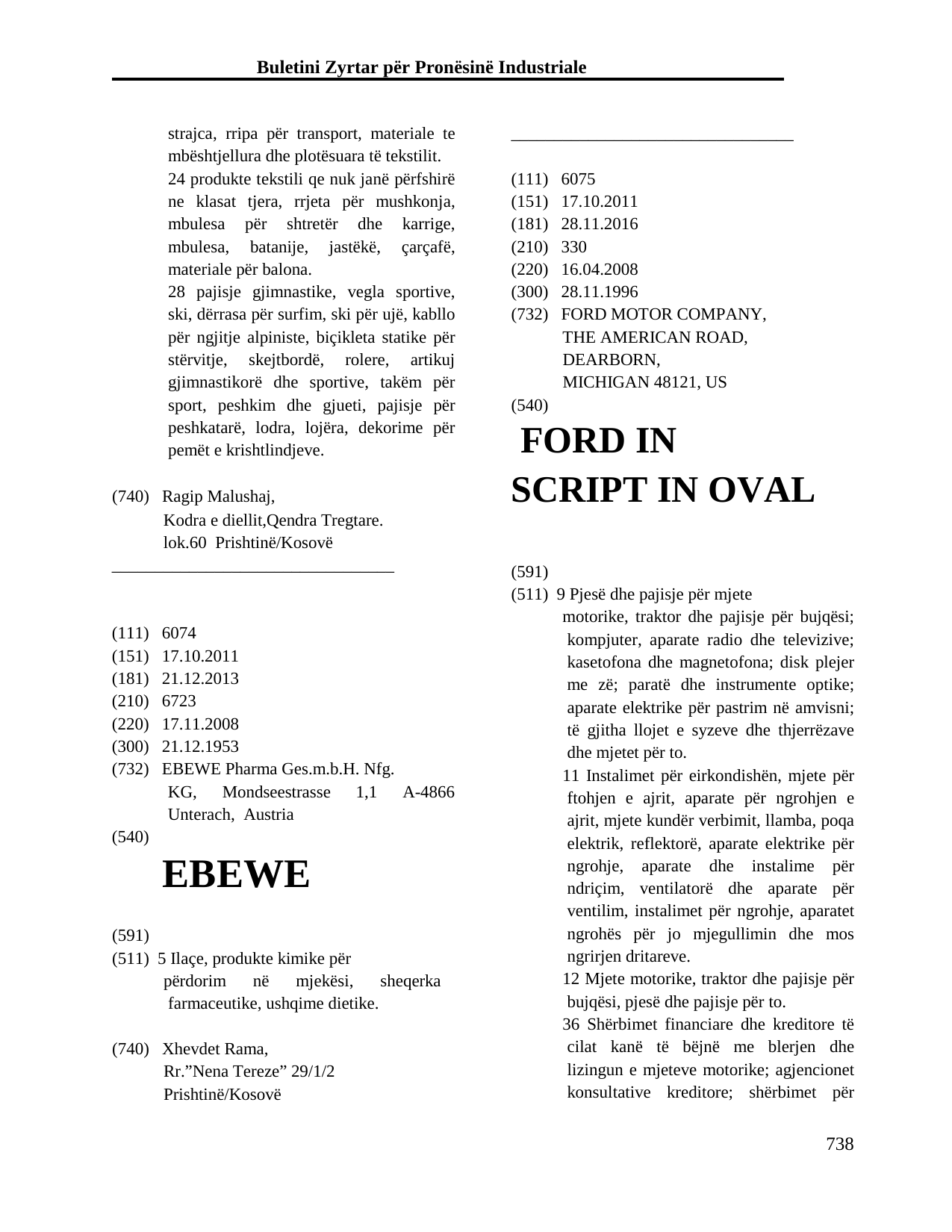 Faqja 738 e buletinit