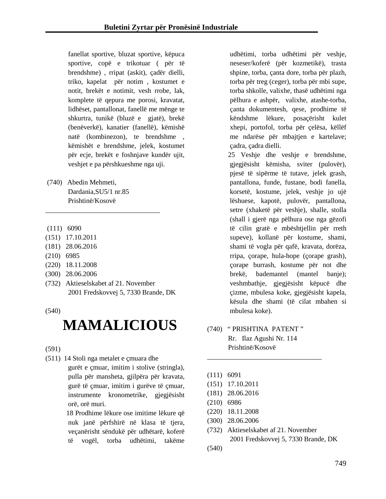 Faqja 749 e buletinit