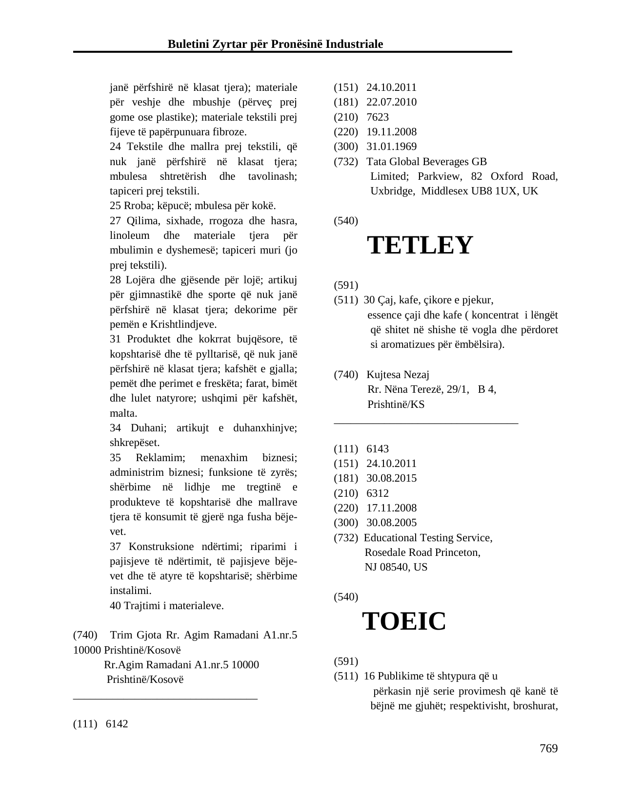 Faqja 769 e buletinit
