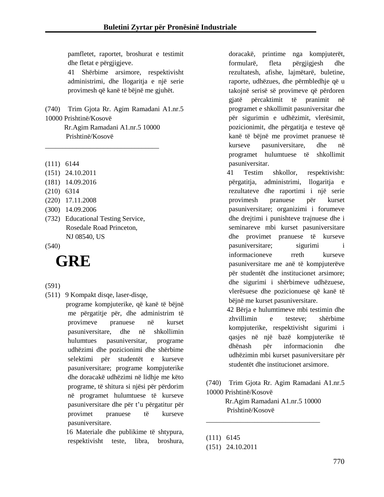 Faqja 770 e buletinit