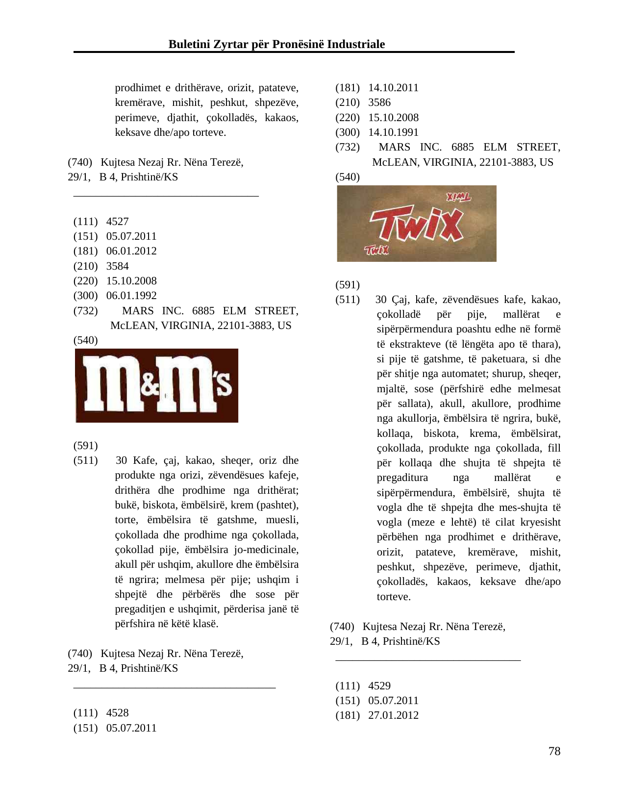 Faqja 78 e buletinit