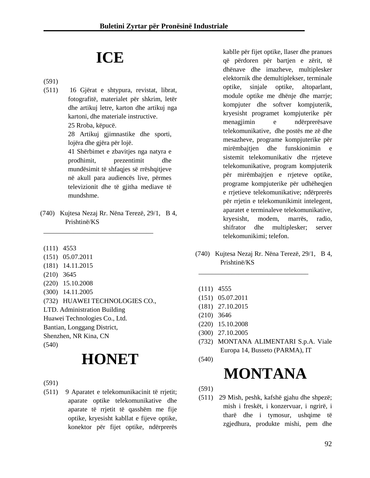 Faqja 92 e buletinit