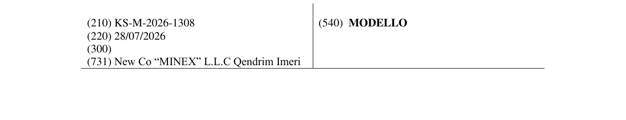 Zëri i markës MODELLO në buletin