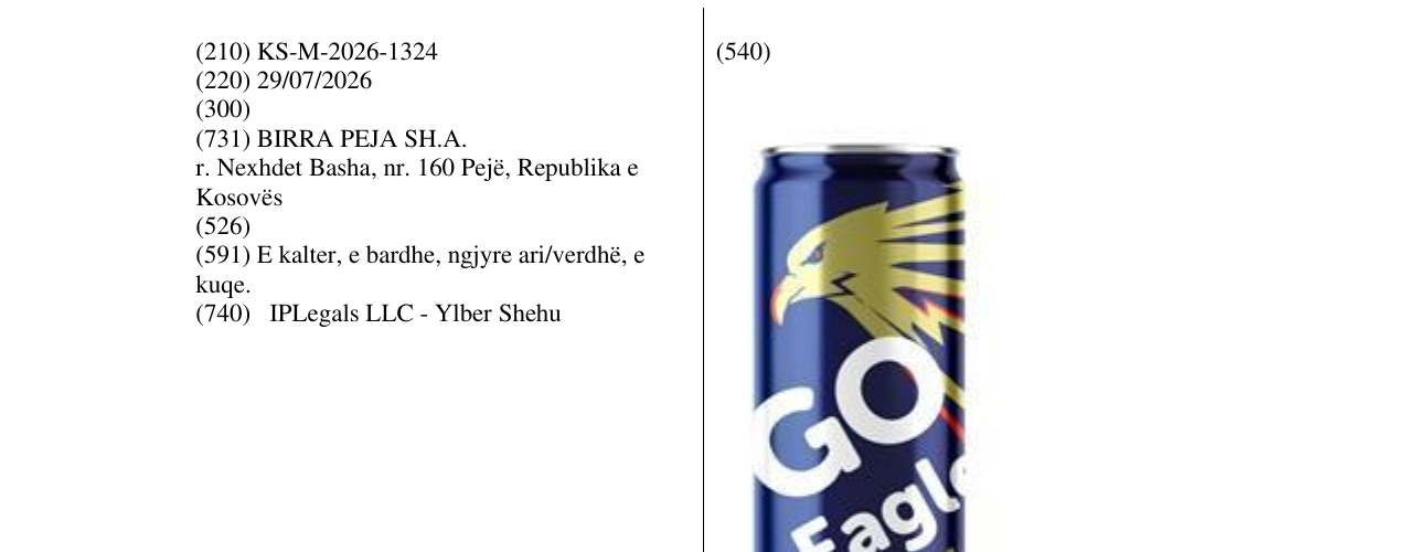 Zëri i markës KS/M/2026/1324 në buletin