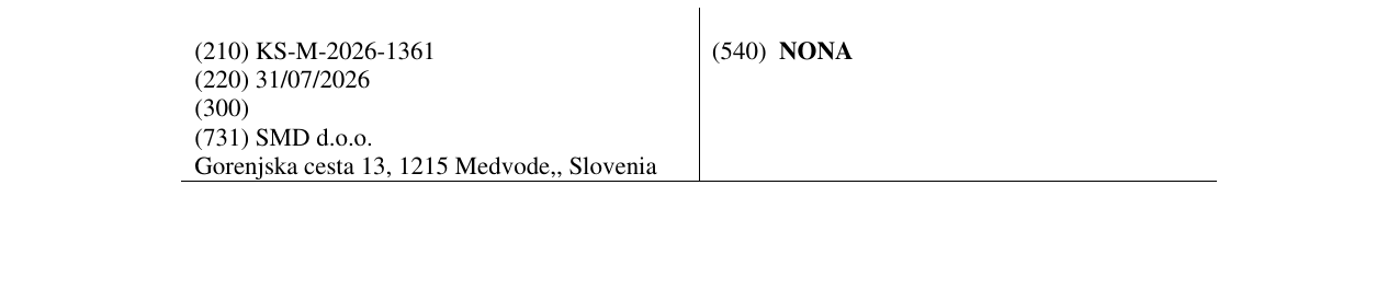 Zëri i markës NONA në buletin