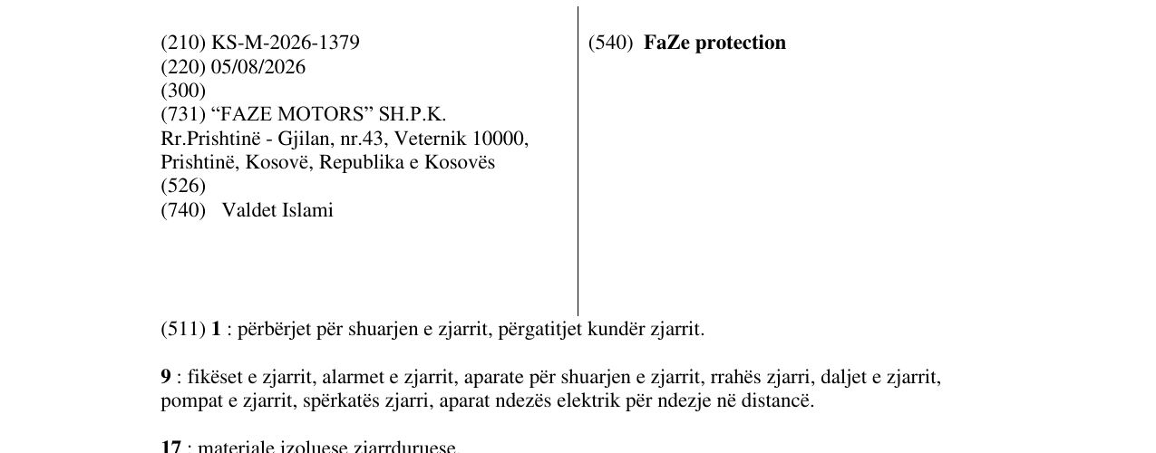 Zëri i markës FaZe protection në buletin