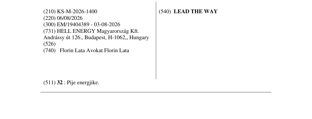 Zëri i markës LEAD THE WAY në buletin