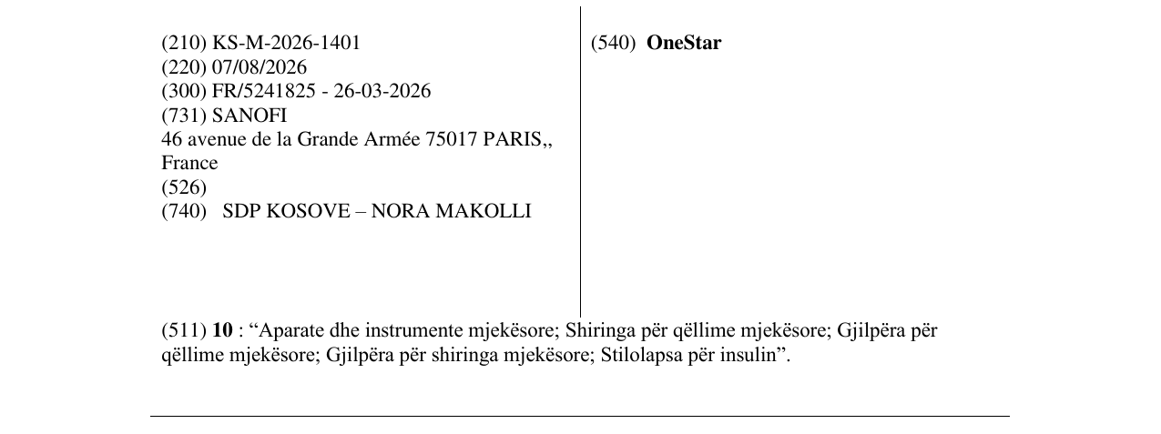 Zëri i markës OneStar në buletin