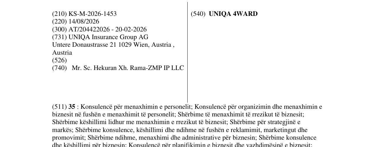 Zëri i markës UNIQA 4WARD në buletin