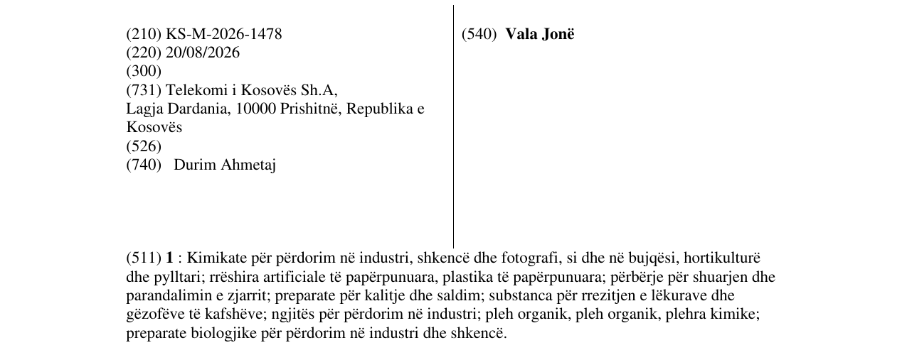 Zëri i markës Vala Jonë në buletin