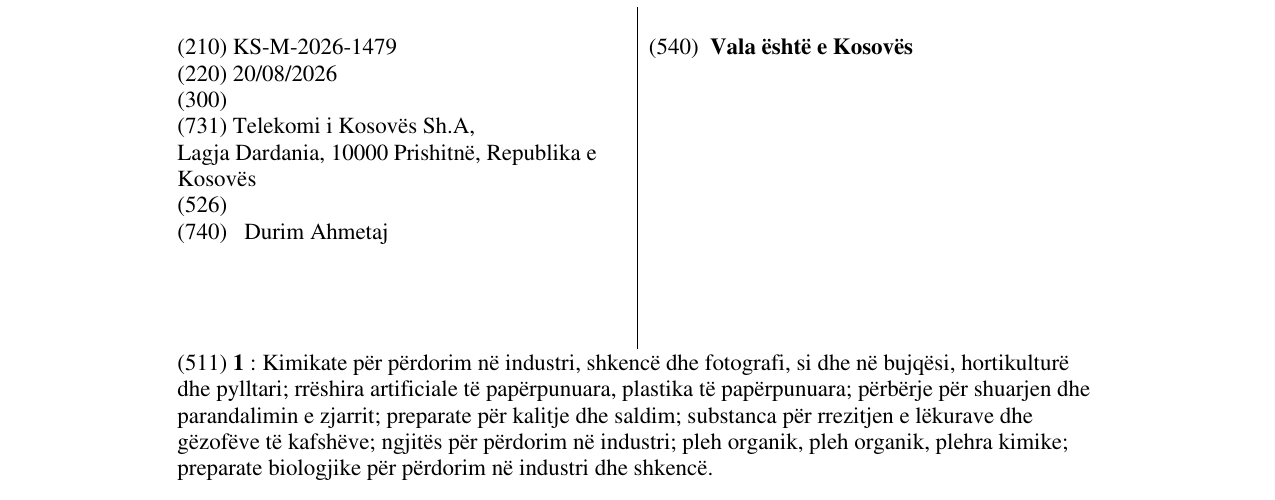 Zëri i markës Vala është e Kosovës në buletin