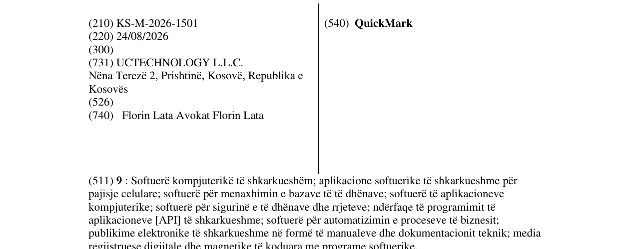 Zëri i markës QuickMark në buletin