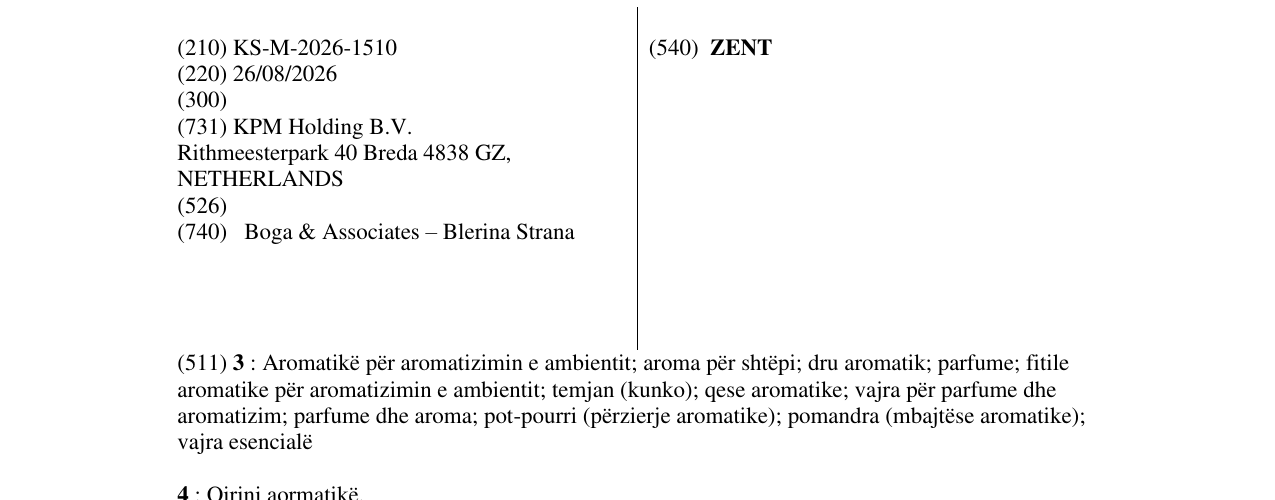 Zëri i markës ZENT në buletin