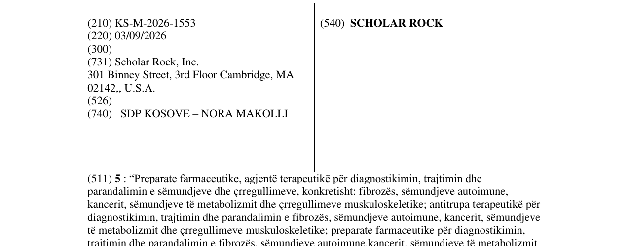 Zëri i markës SCHOLAR ROCK në buletin