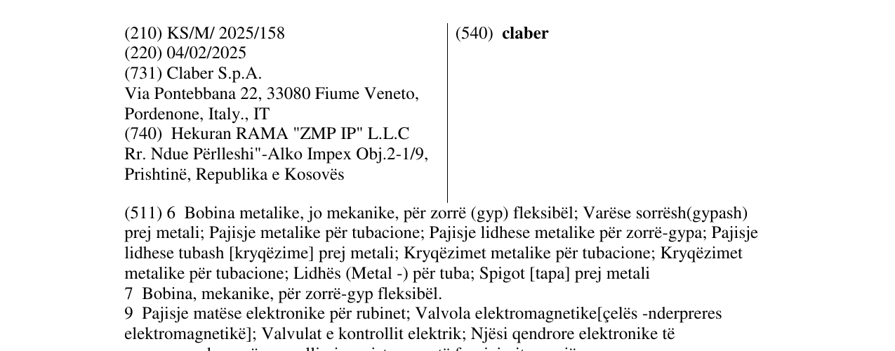 Zëri i markës claber në buletin