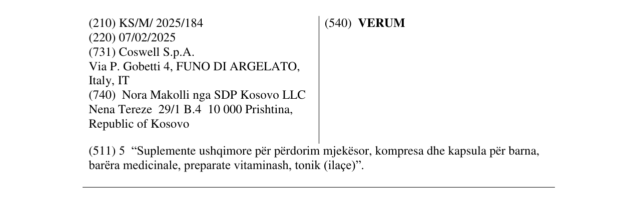 Zëri i markës VERUM në buletin