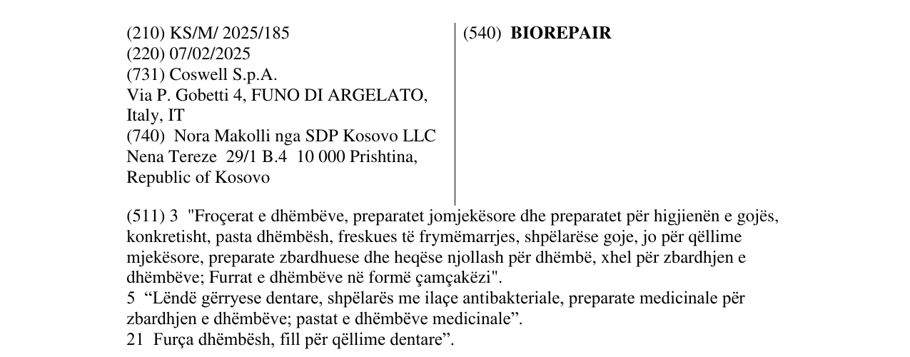 Zëri i markës BIOREPAIR në buletin