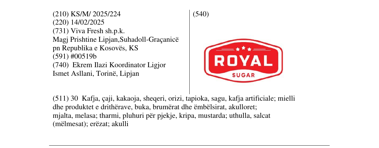 Zëri i markës ROYAL në buletin