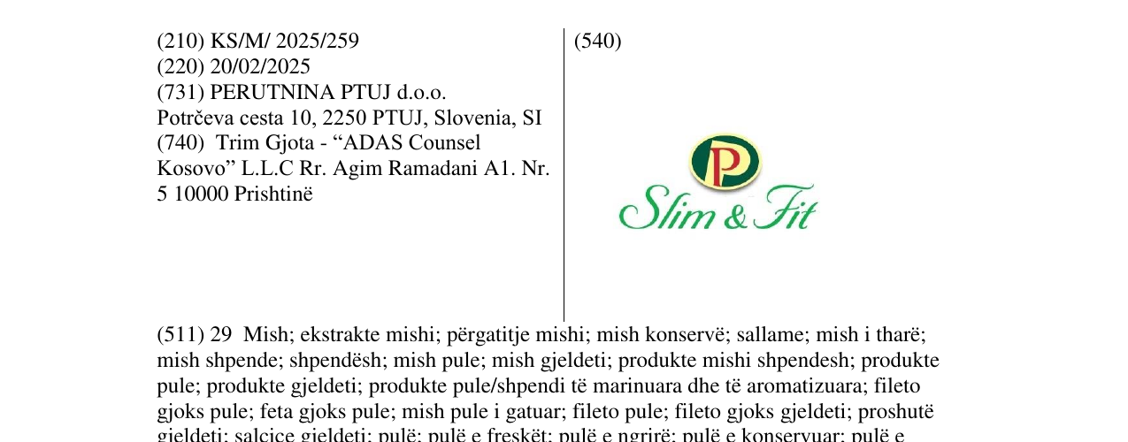 Zëri i markës Slim & Fit në buletin