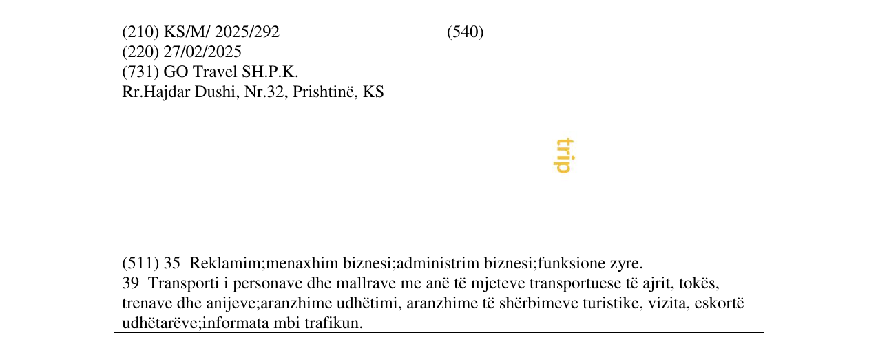 Zëri i markës TRIP në buletin