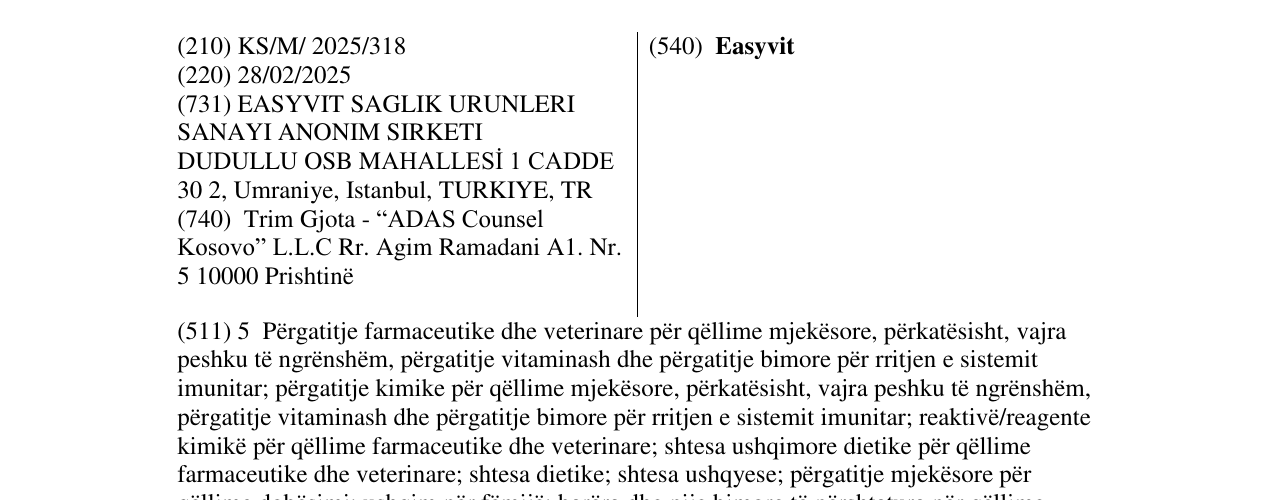 Zëri i markës Easyvit në buletin