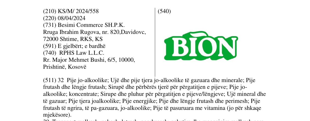 Zëri i markës BION në buletin