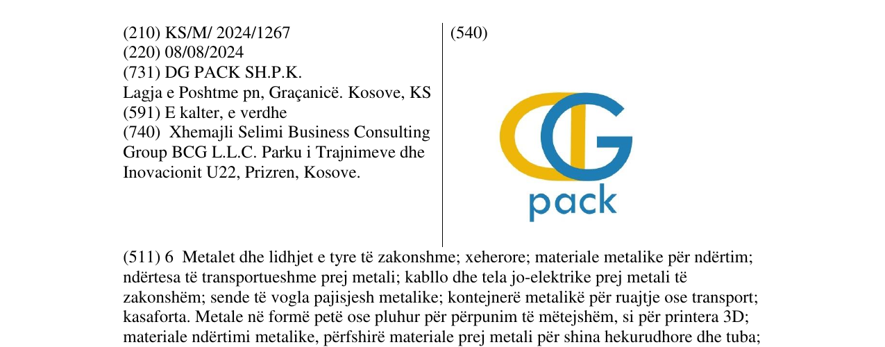 Zëri i markës DG në buletin