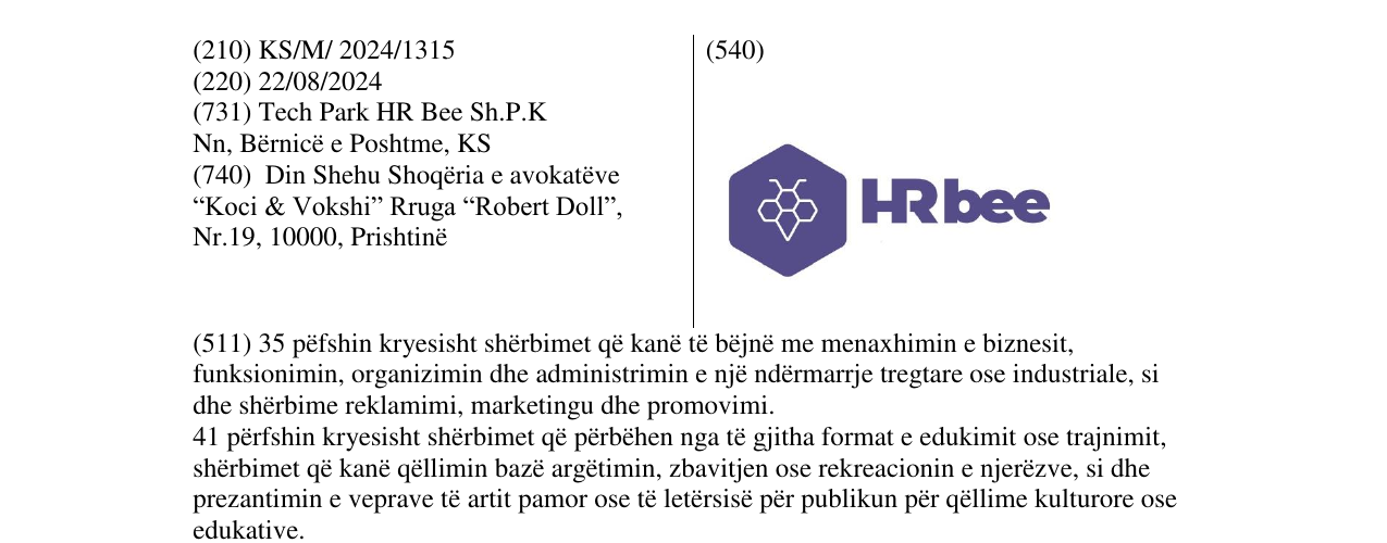 Zëri i markës HR bee në buletin