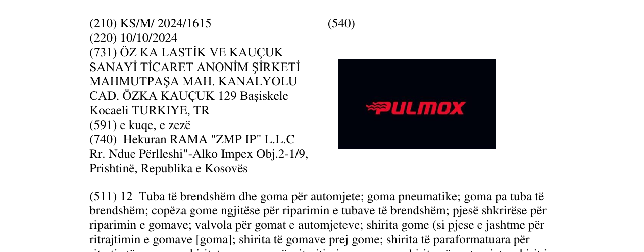 Zëri i markës pulmox në buletin