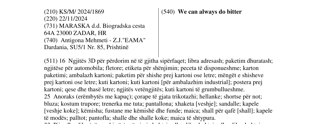 Zëri i markës We can always do bitter në buletin