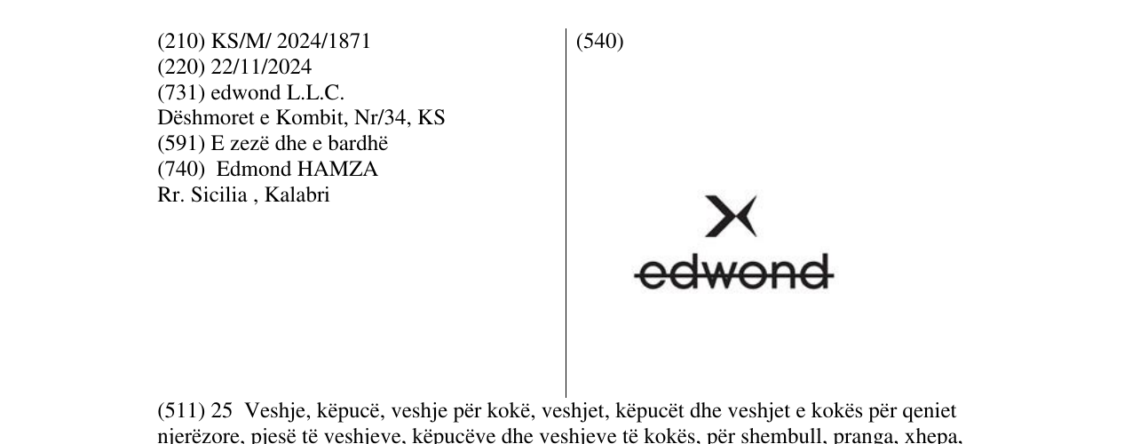 Zëri i markës edwond në buletin