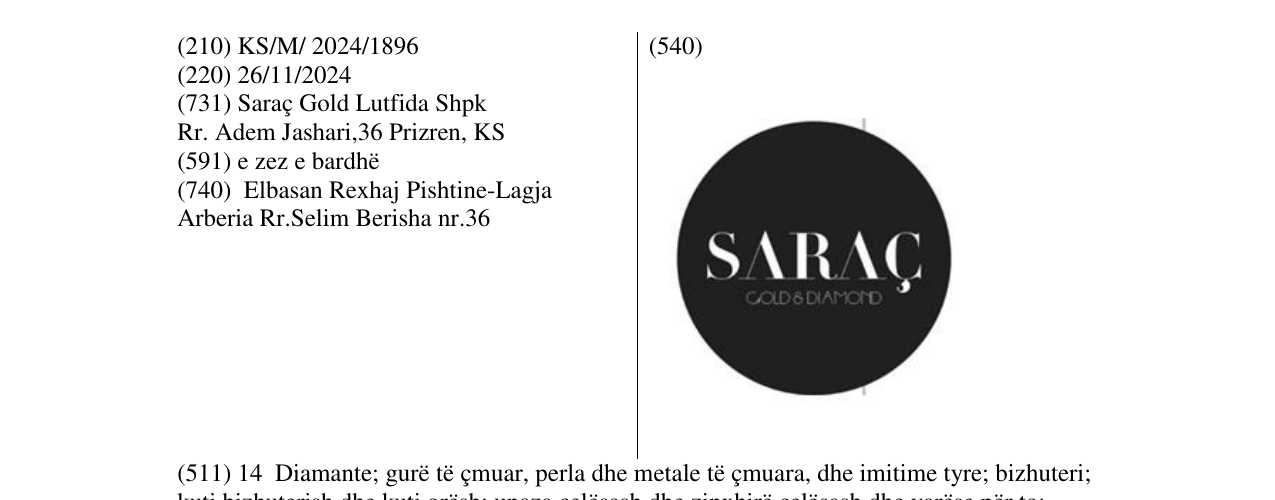 Zëri i markës SARAÇ në buletin
