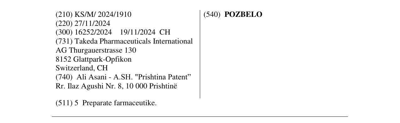 Zëri i markës POZBELO në buletin