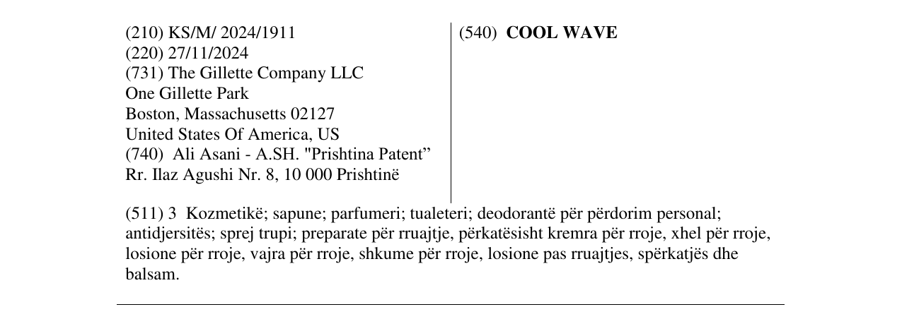 Zëri i markës COOL WAVE në buletin