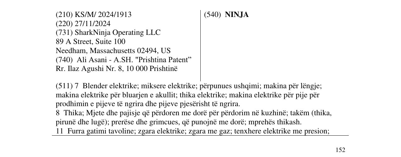Zëri i markës NINJA në buletin