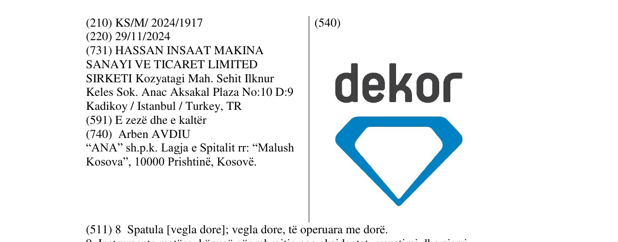 Zëri i markës dekor në buletin