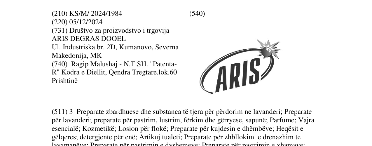 Zëri i markës ARIS në buletin