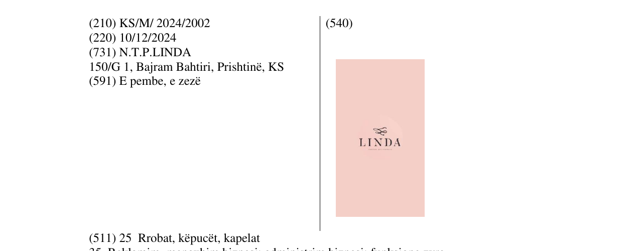 Zëri i markës LINDA në buletin