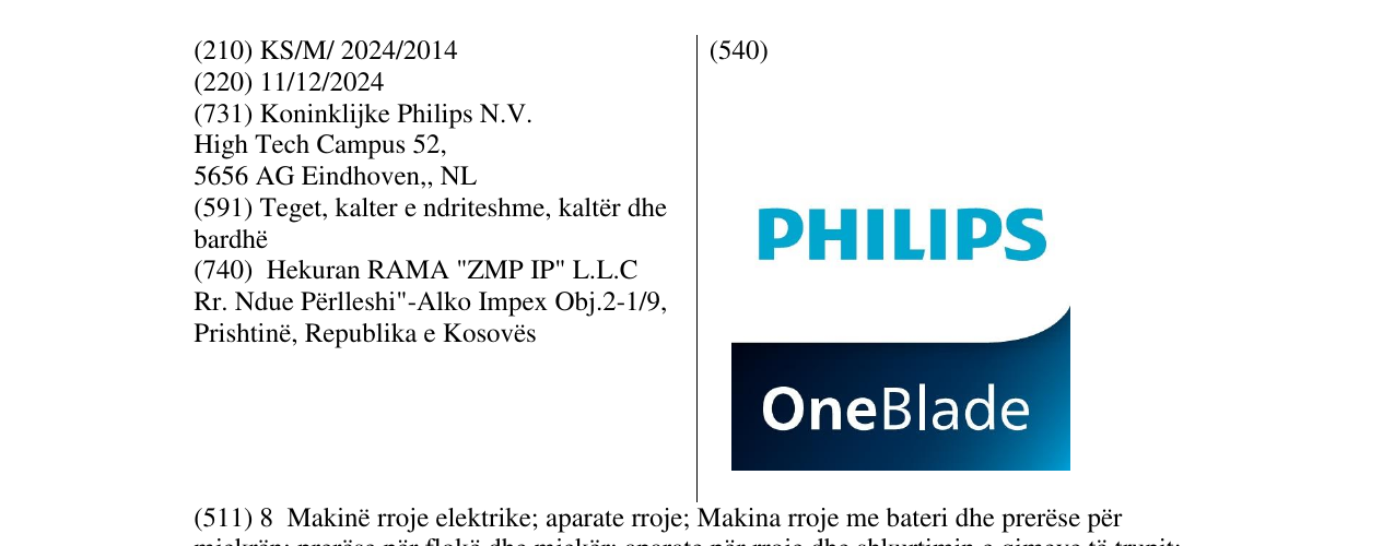 Zëri i markës PHILIPS OneBlade në buletin